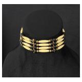Native American Indian Hair Pipe Choker Necklace