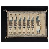 Navajo Indian Yei Pictorial Sampler Rug