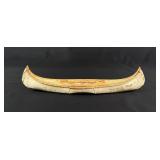 Ojibwe Native American Birch Bark Model Canoe