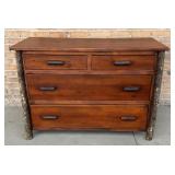 Black Forest Hickory 4 Drawer Low Boy