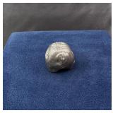 Antique Thailand Siam Silver Bullet Money Baht