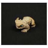 Bernie Laselute Zuni Carved Horned Toad Fetish