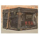 Antique Louis Vuitton Damier Cube Steamer Trunk