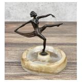 Art Deco Scarf Dancer Bronze Sculpture