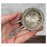 Georgian Repousse Silver Tea Strainer