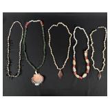 Group of Native Indian Shell Bead Necklaces