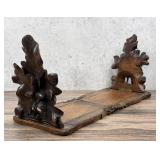 Antique Black Forest Wood Carved Book Rack