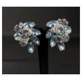 Eisenberg Vintage Rhinestone Clip On Earrings