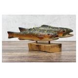 Will E Kirkpatrick Wood Carved Trout