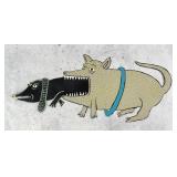 Steve Burnley Dawg Eat Dawg Folk Art Sign
