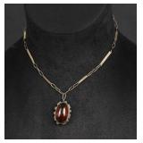 Sterling Silver Baltic Amber Necklace