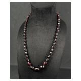 Cherry Faceted Bakelite Beaded Necklace