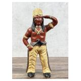 Native American Indian Cast Iron Piggy Bank