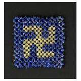 Native American Indian Whirling Log Beadwork Panel