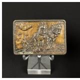 Bergamot Brassworks 1976 Horse Plow Belt Buckle
