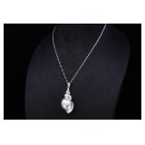 Sterling Silver Seashell Charm Necklace