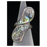 Taxco Mexico Sterling Silver Abalone Ring