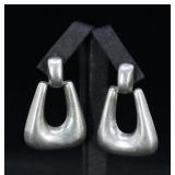 Sterling Silver Door Knocker Earrings