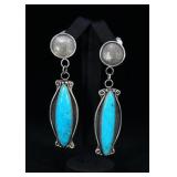 Navajo Sterling Silver Turquoise Earrings