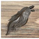 Meiji Japanese Bronze Okimono Minogame Turtle