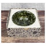 Chinese Spinach Nephrite Jade Bowl