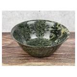 Chinese Spinach Nephrite Jade Bowl