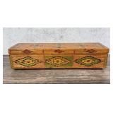 Straw Painted Marquetry Box