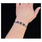 Sterling Silver Amethyst Bracelet