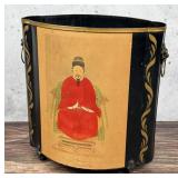 European Chinoiserie Ancestral Tole Cachepot