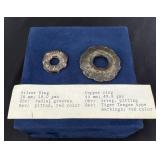 Antique Thai Burma Siam Silver Copper Ring Money