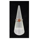 Sterling Silver Coral Ring