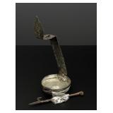 18th Century Double Pan Iron Cruise Lamp