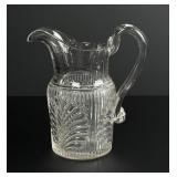 Ribbed Palm Flint Glass Pitcher