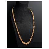 Art Deco Carved Vegetable Ivory Necklace