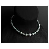 Navajo Sterling Silver Ball Turquoise Necklace