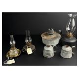 Group of Kerosene Finger Lamps