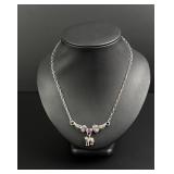 Sterling Silver Wolfs Bane Wolf Necklace