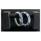 Chinese Blue and White Porcelain Dragon Bracelets