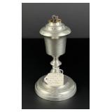 Roswell Gleason Pewter Whale Oil Lamp