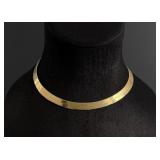14k Gold Herringbone Necklace Chain