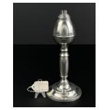 Roswell Gleason Pewter Whale Oil Lamp