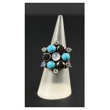 Sterling Silver Turquoise Moonstone Ring