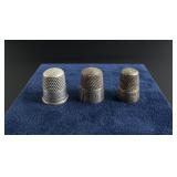 Antique Sterling Silver Thimbles