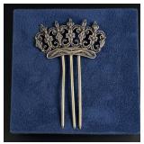 Victorian Sterling Silver Filigree Hair Comb