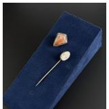 Victorian Agate Brooch and Cameo Stickpin