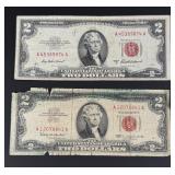 Red Seal $2 Bills Notes