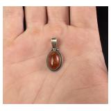 Sterling Silver Baltic Amber Pendant