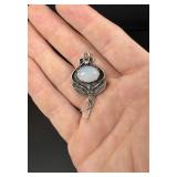 Sterling Silver Moonstone Fairy Pendant