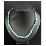 Navajo Sterling Turquoise Nugget Necklace