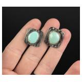 Navajo Sterling Silver Turquoise Cufflinks